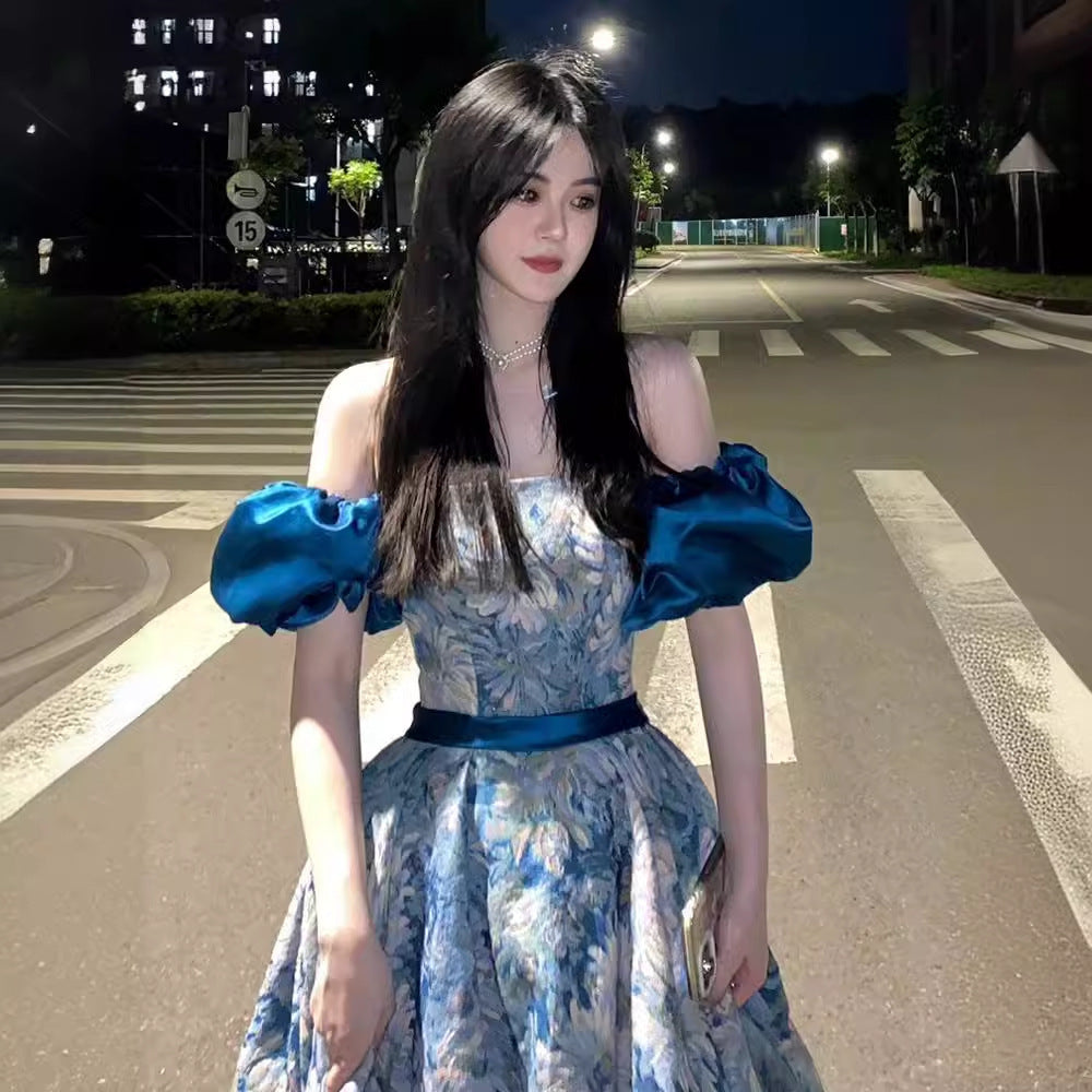 High-end evening dress women's high-end sense birthday party temperament princess dress graduation ceremony bar mitzvah dress art test