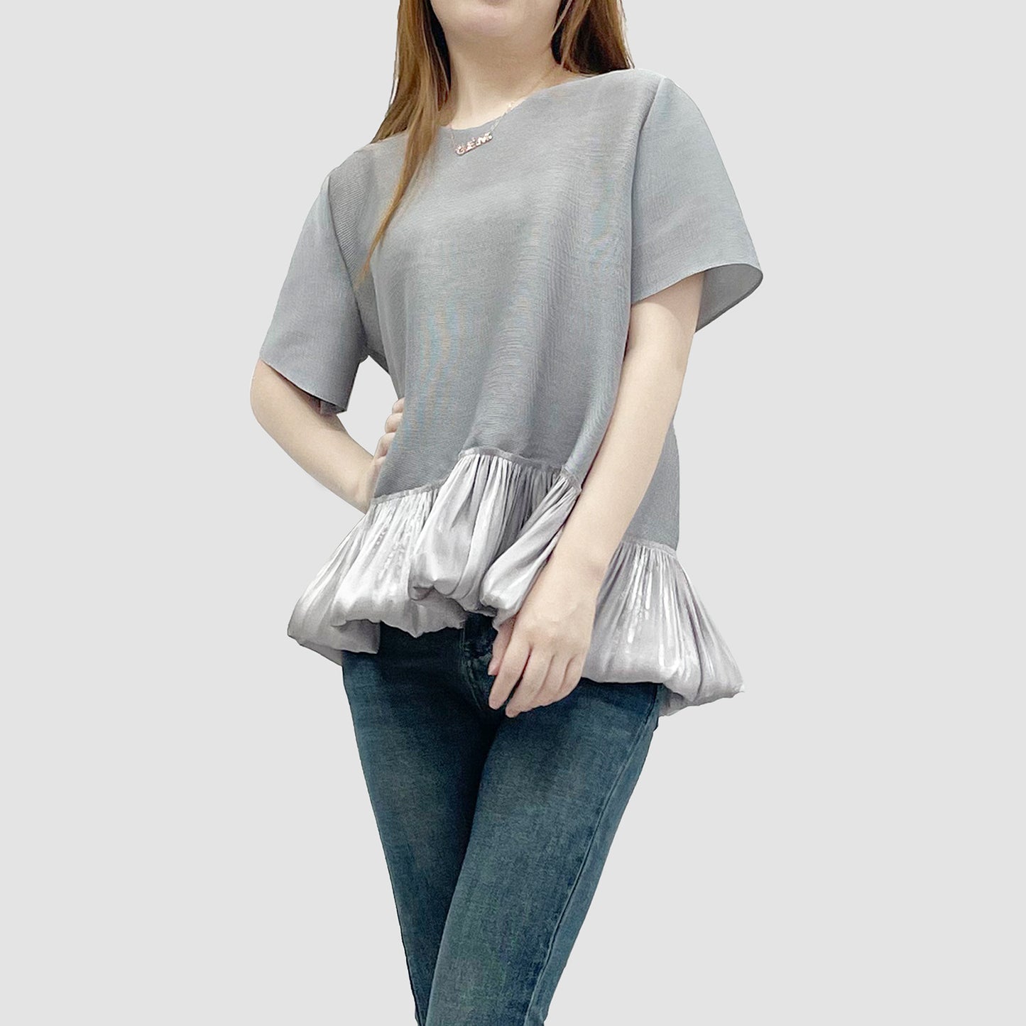 Hot Sale Women's Short Sleeve T-Shirt High Sense Loose Meat Cover Fashion Temperament Age Reducing Top
