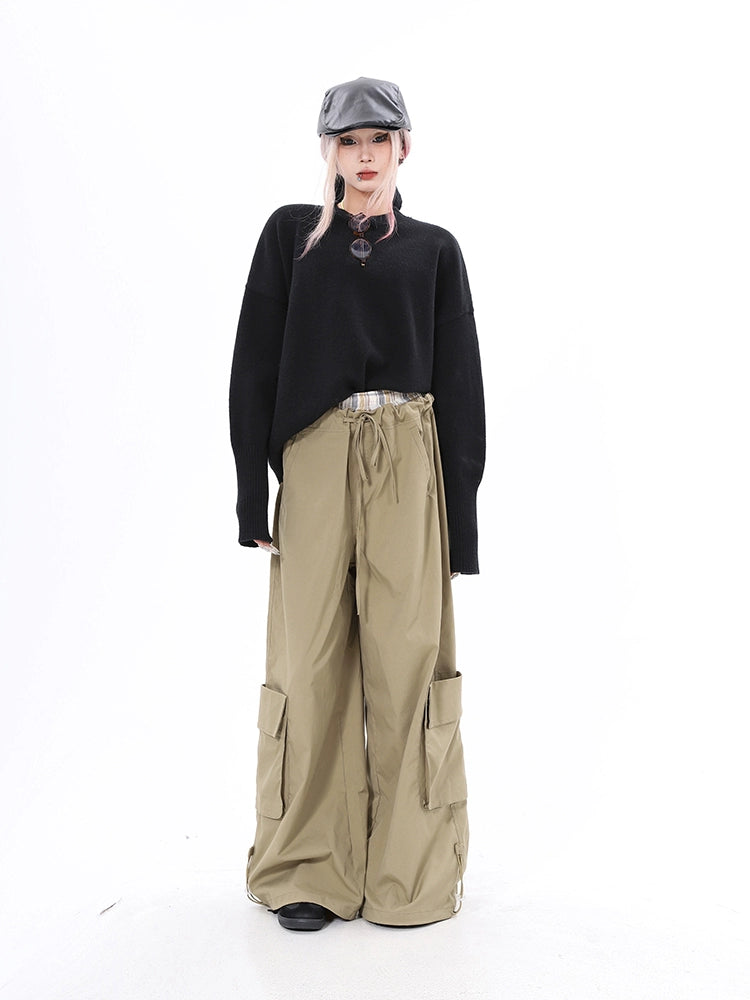 's new Chinese-style bundle windproof design sense long-sleeved sweater autumn and winter new solid-color versatile bottoming top women