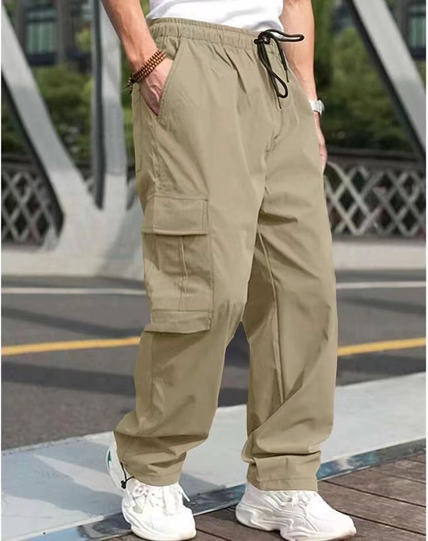 maoxiangshop-shop guy outfits New Summer Youth Casual Pants Men's Loose Straight Casual Trousers Men