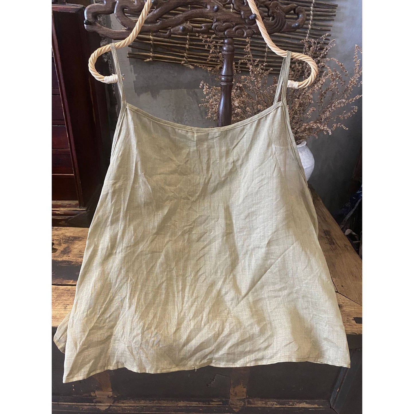 2025 22/6 small main sling, summer literary and retro ramie light and thin inner with short multi-color sling