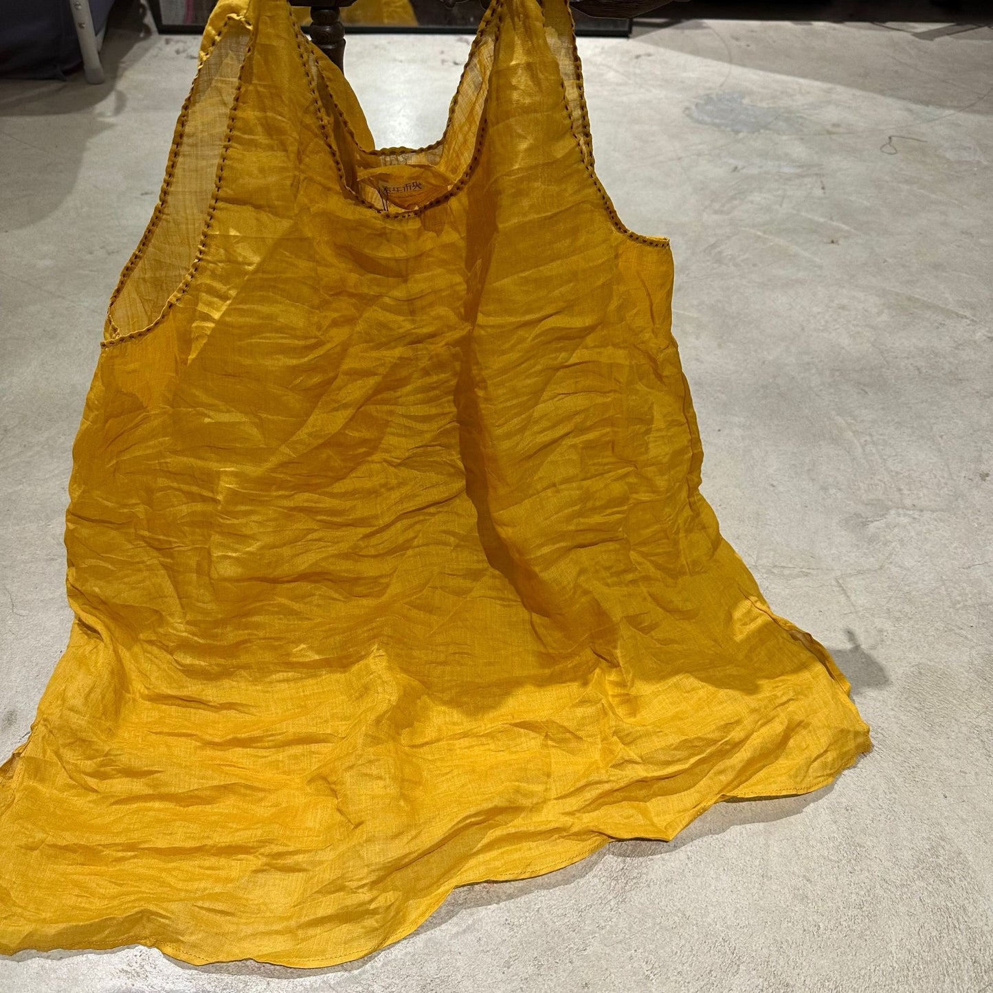 2025 24/3/Xiao Ai/Spring and summer literary and retro clear ramie solid color inner vest