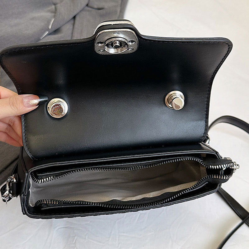 2025 Crossbody bag high-end light luxury handbag women's new fashion simple saddle bag versatile commuter women's shoulder bag
