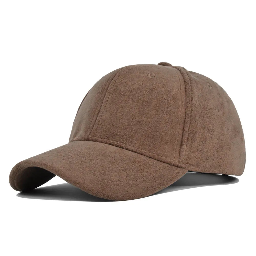 maoxiangshop Fashion Suede Baseball Caps For Men Women Autumn Winter Solid Retro Snapback Hip Hop Hat Unisex Street Adjustable Sun Visor Caps