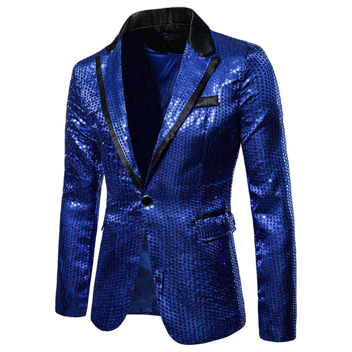 maoxiangshop WELL DRESSED MEN Shiny Gold Shiny Shiny Decorated Blazer Jacket for Men Night Club Graduation Men Suit Blazer Homme Costume Stage Wear for Singer