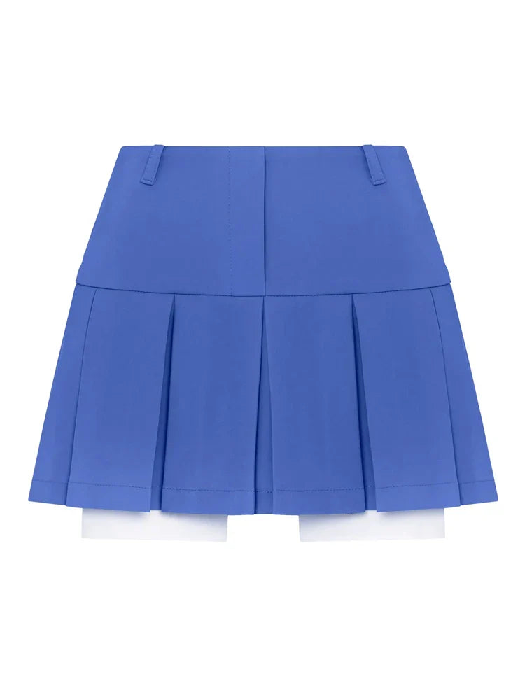 maoxiangshop - New Mini Skirt For Women Cute High Waist Fashion Y2K Skirts Set Casual Streetwear Womens Bottom Black Pleated Skirts