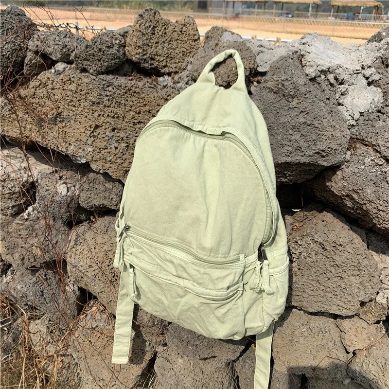 Canvas Backpacks for Women and Men Casual College Students Laptop Backpack Leisure Outdoor Hiking Camping Travel Women Men Bag