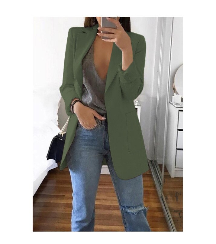 Spring and Summer New Lapel Ladies Suit Jacket Commuter Professional Office Temperament Suit Jacket Casual Jacket Office