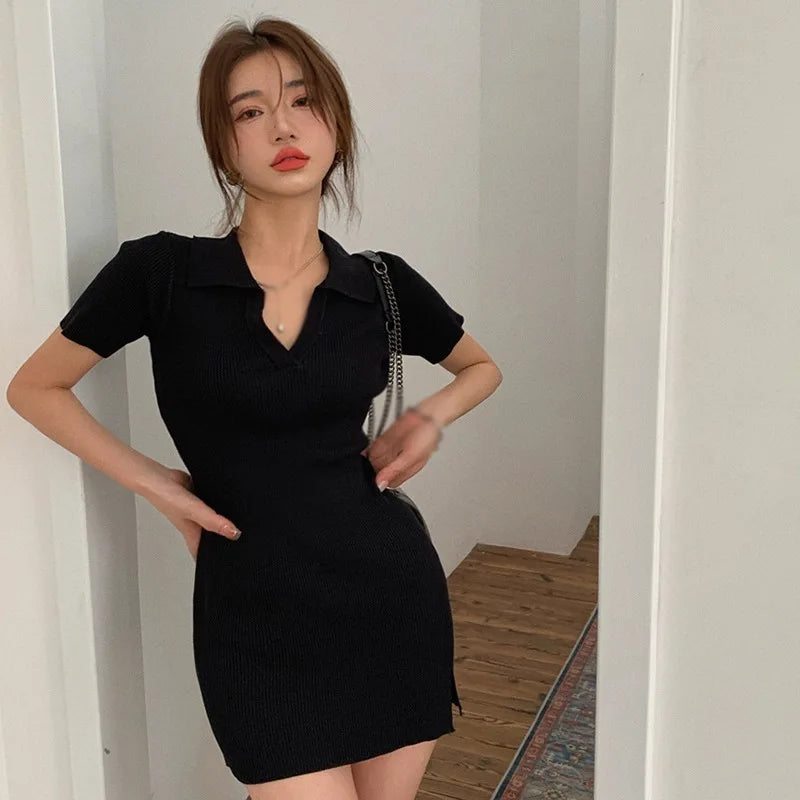 maoxiangshop Nightclub Party Sexy French V-neck Bag Dress Women's Style Slim Fit Sexy Fashion New Women's Dress