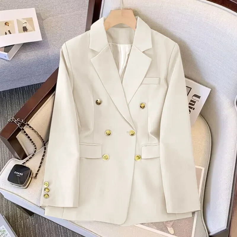 maoxiangshop Spring and Autumn New Slim Fashion,Loose Temperament, High-end Sense Suit, Thin Top, Suit Jacket Woman Blazer Women Jacket Women
