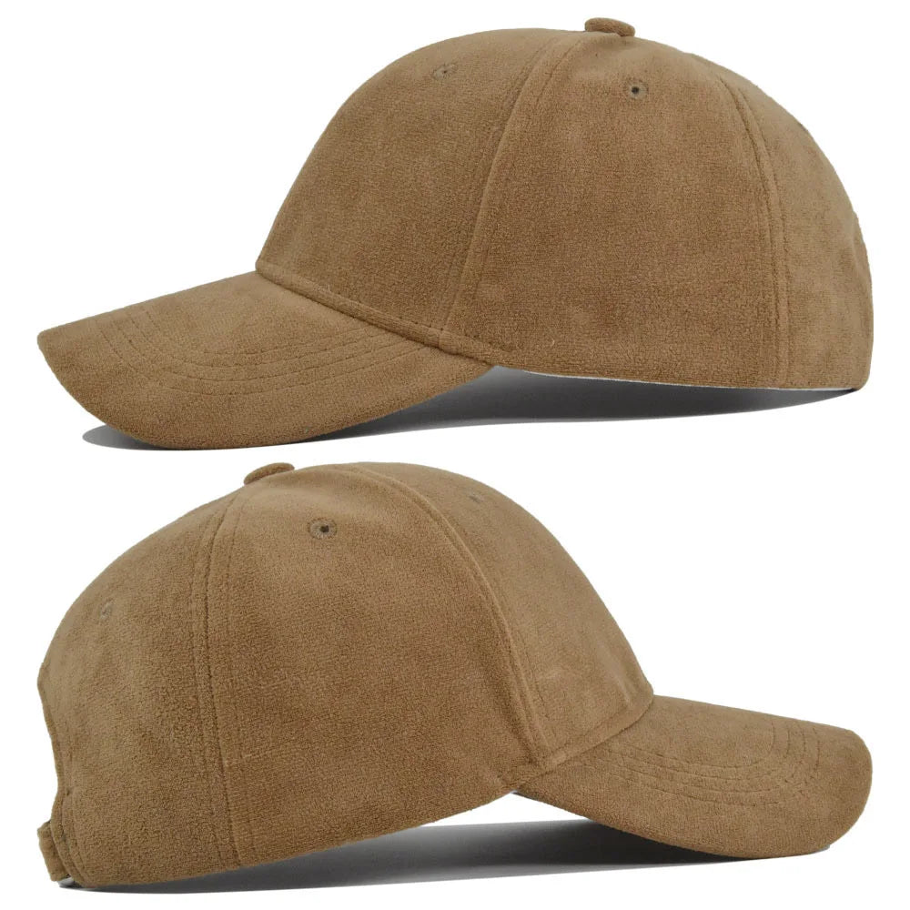 maoxiangshop Fashion Suede Baseball Caps For Men Women Autumn Winter Solid Retro Snapback Hip Hop Hat Unisex Street Adjustable Sun Visor Caps