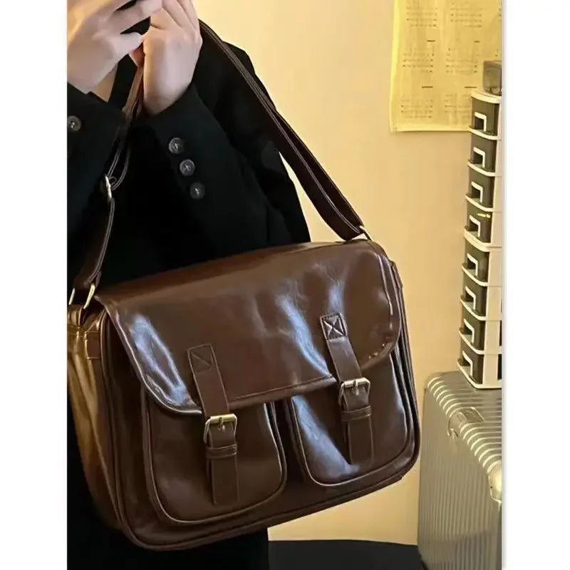 Fashion Women's Handbags Large Capacity Underarm Bag Fashion Pu Leather Female Y2k Shoulder Bags Collage Student Tote Purses