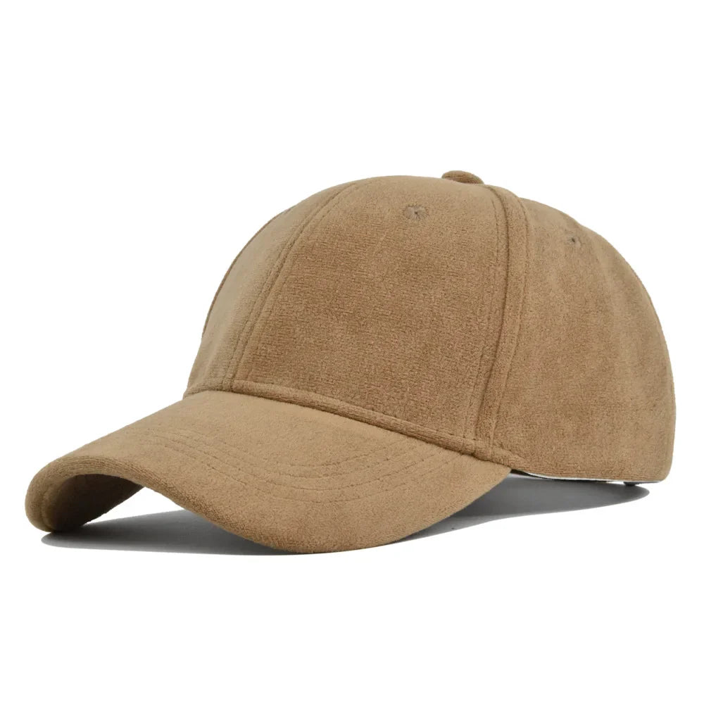 maoxiangshop Fashion Suede Baseball Caps For Men Women Autumn Winter Solid Retro Snapback Hip Hop Hat Unisex Street Adjustable Sun Visor Caps