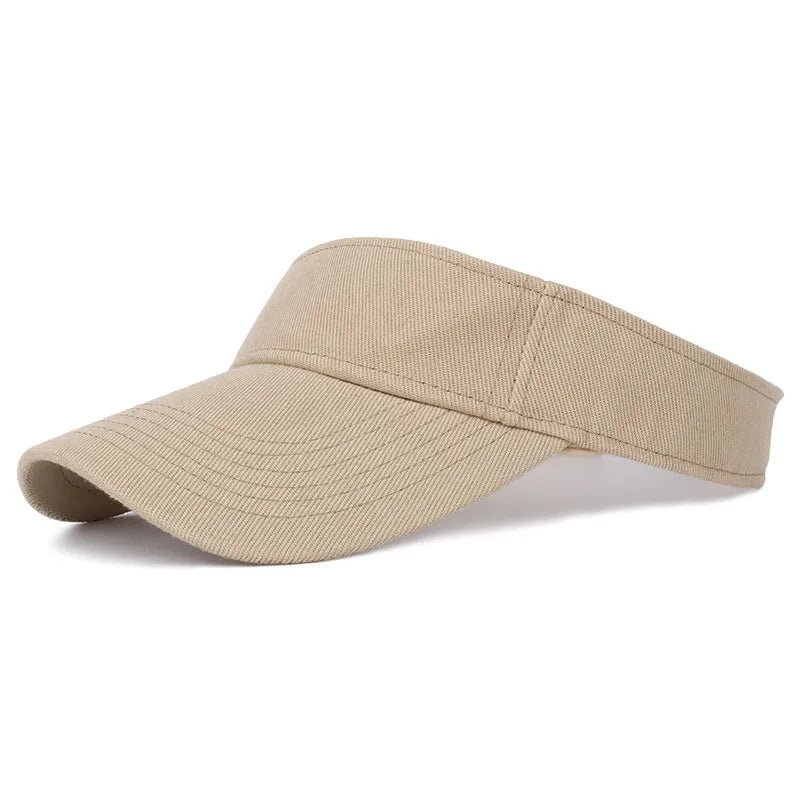 maoxiangshop Summer Sun Hats Men Women Cotton Adjustable Visor UV Protection Top Empty Solid Sport Tennis Golf Running Sunscreen Baseball Cap