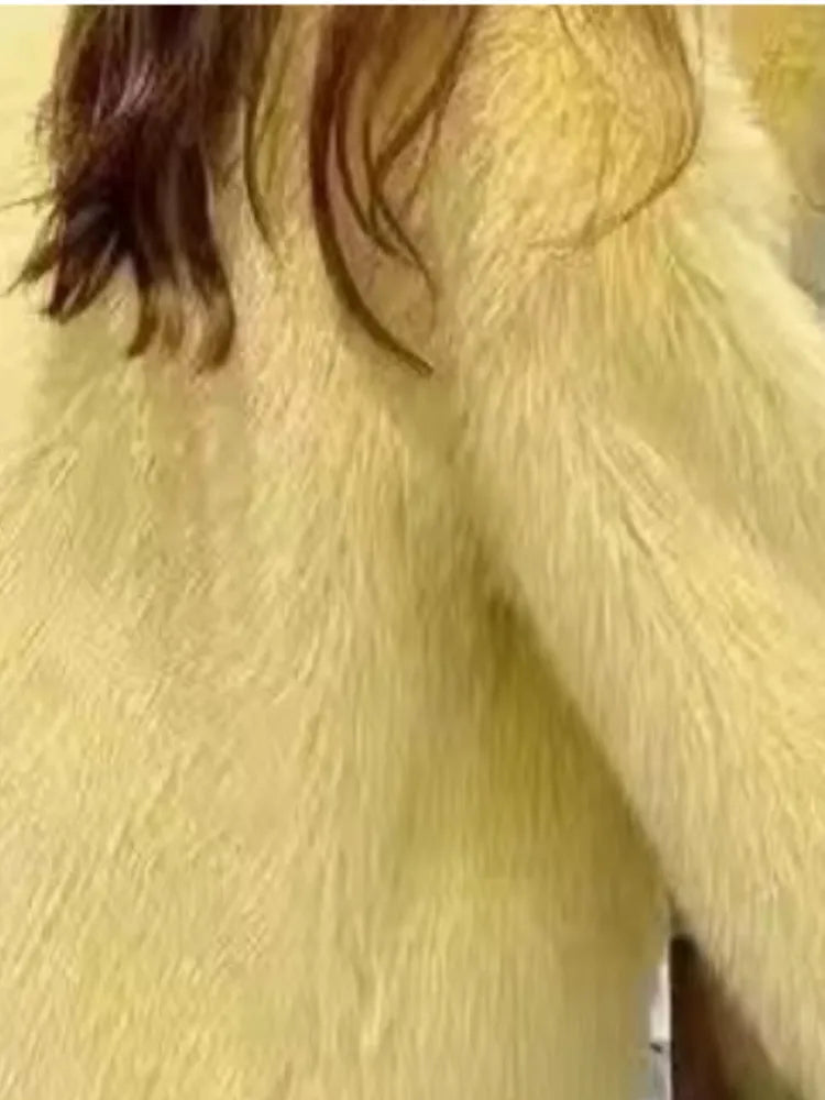 Women's Coat New In Fashion Hooded Solid Color Jacket Elegant Tops Temperament Style Winter Commuting Streetwear Fur Coat Women
