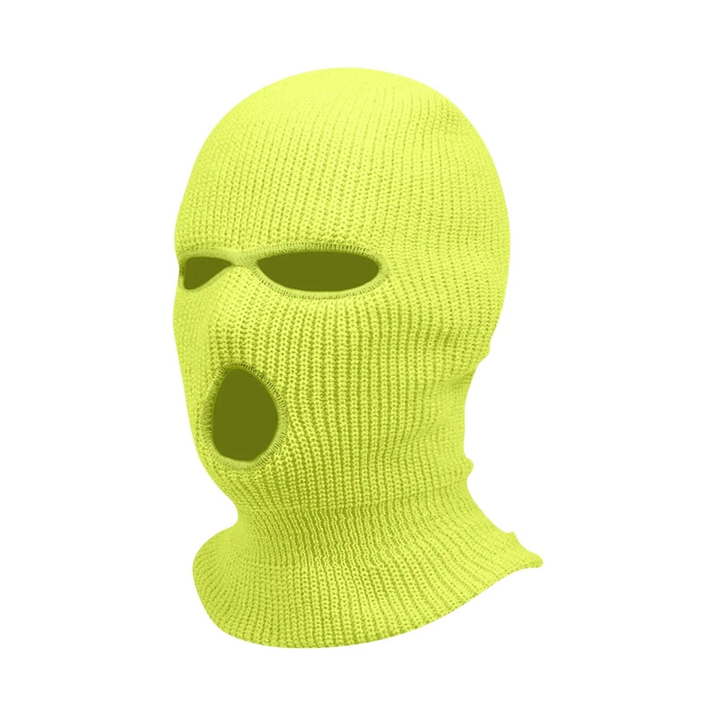 maoxiangshop Winter men's face mask, warm hood, sports scarf, skiing hat, three hole wool hat, outdoor cycling knitted pullover hat