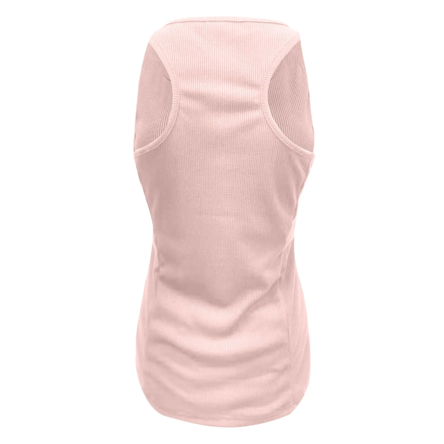 maoxiangshop Plus Size Fashion Womens Round Neck Sleeveless Camisole Button Solid Color Vest Blouse Easy Tops New Fashion Simple Women'S Top