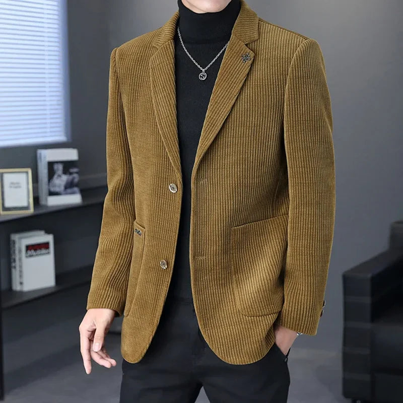 maoxiangshop High Quality Blazer Men Korean Version of Fashion Trend Simple Casual Business Elite Gathering Best Man Gentleman Suit Jacket