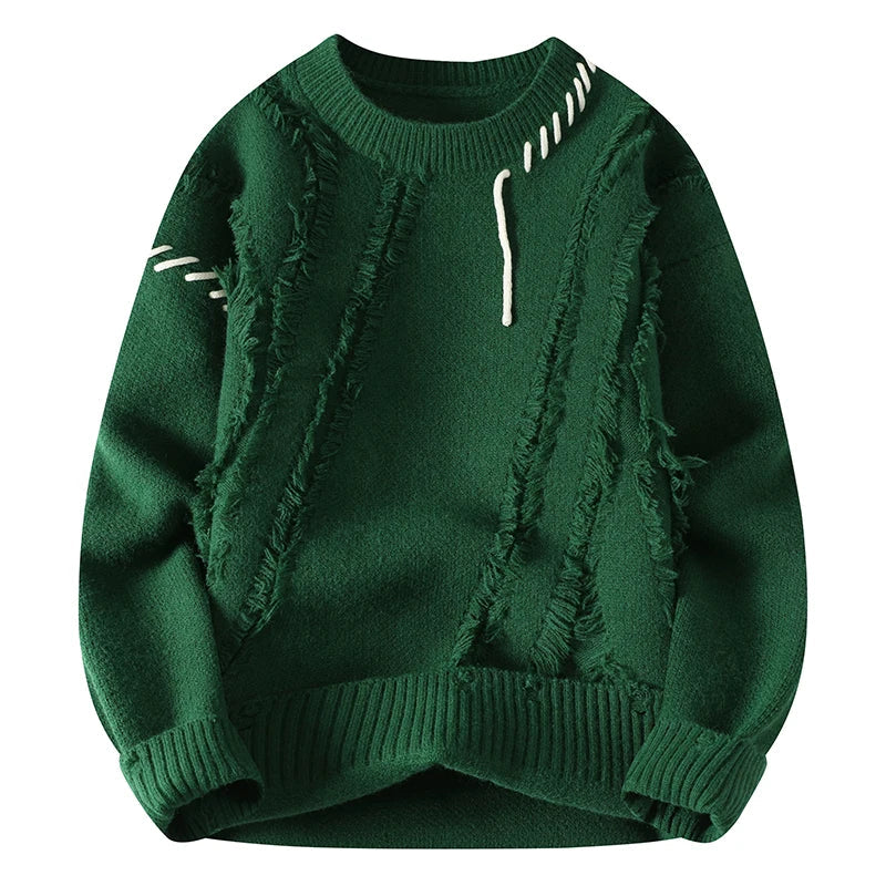 maoxiangshop Autumn Winter Warm Mens Sweaters Fashion Turtleneck Patchwork Pullovers New Korean Streetwear Pullover Casual Men Clothing