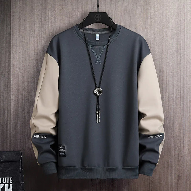 maoxiangshop Men Casual Sweatshirt Hoodie Men Harajuku Streetwear Pullover Male Patchwork Loose O-Neck Fashion Hip Hop Hoodies