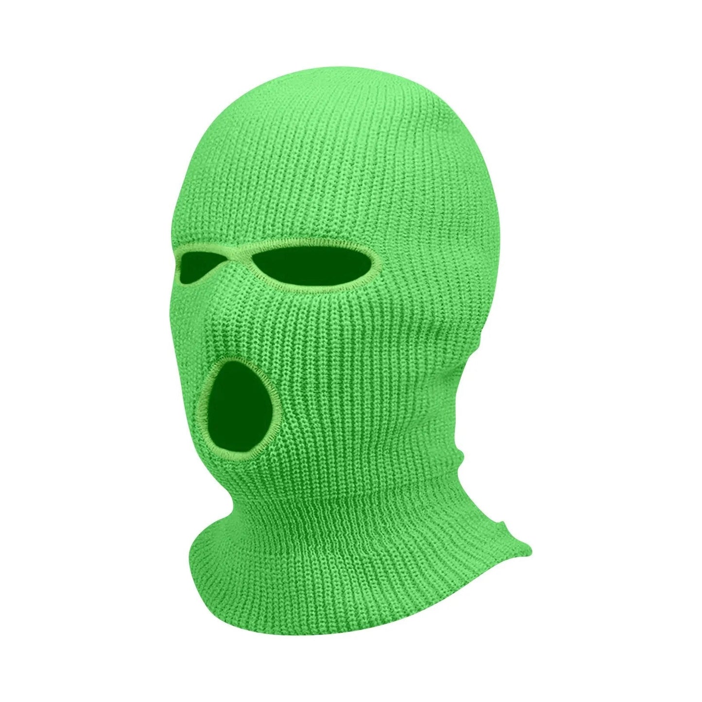 maoxiangshop Winter men's face mask, warm hood, sports scarf, skiing hat, three hole wool hat, outdoor cycling knitted pullover hat