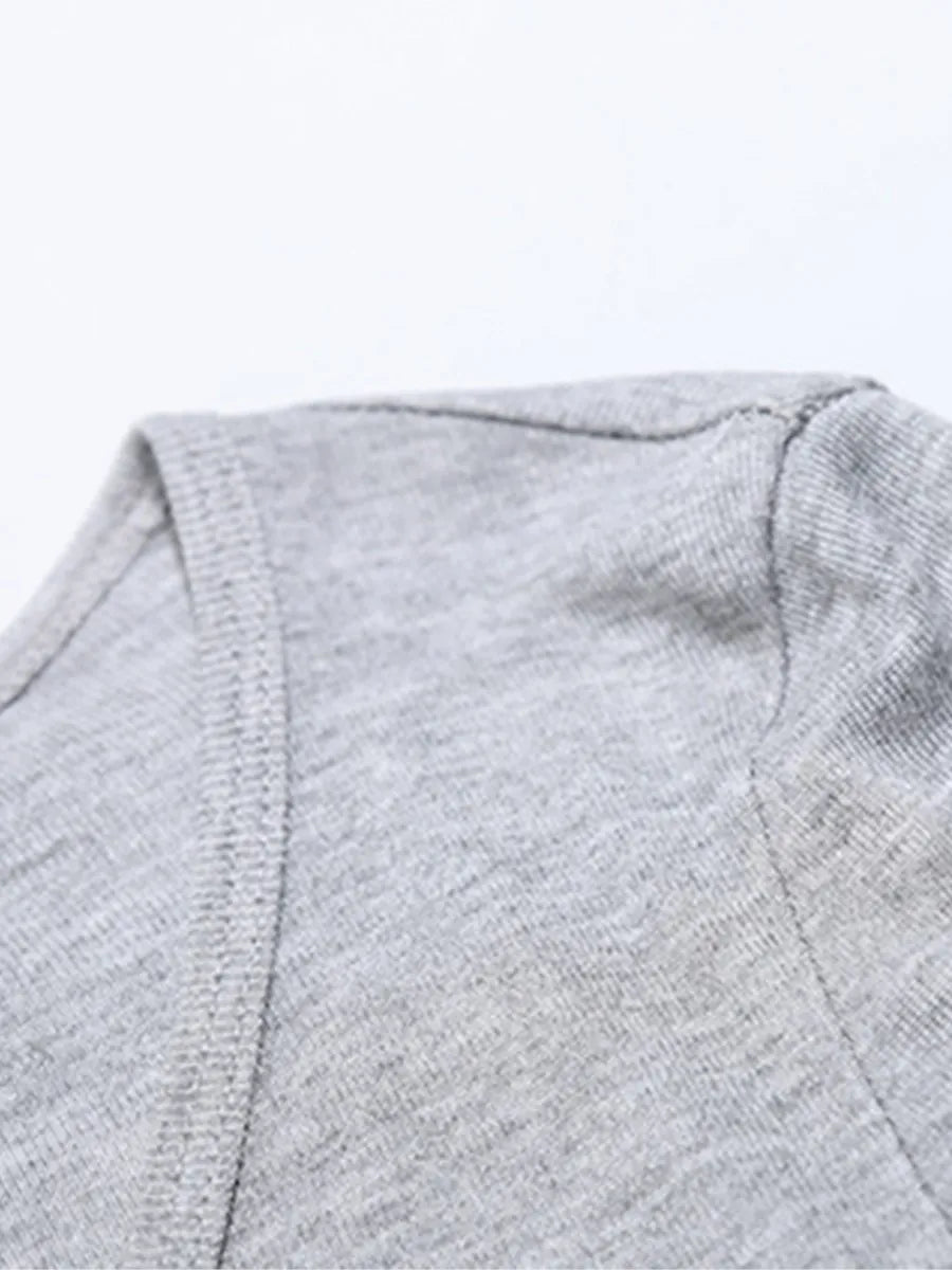 maoxiangshop - Contrast Fungus Trim Long Sleeve Autumn V Neck Single Breasted Slim Tops T-shirts Women Korean Fashion Simple T-shirts 2024 New