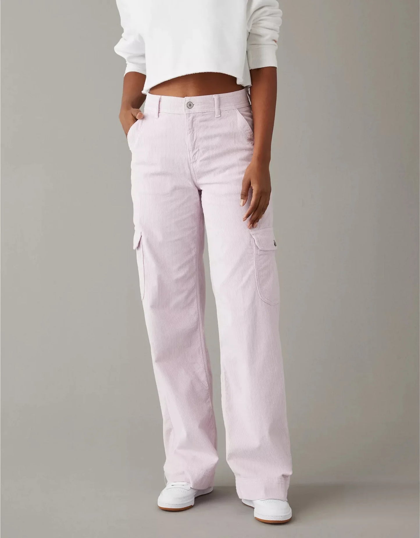 maoxiangshop - Autumn New Loose Straight Leg Pants for Women Solid Corduroy Pants Women's Casual Pants