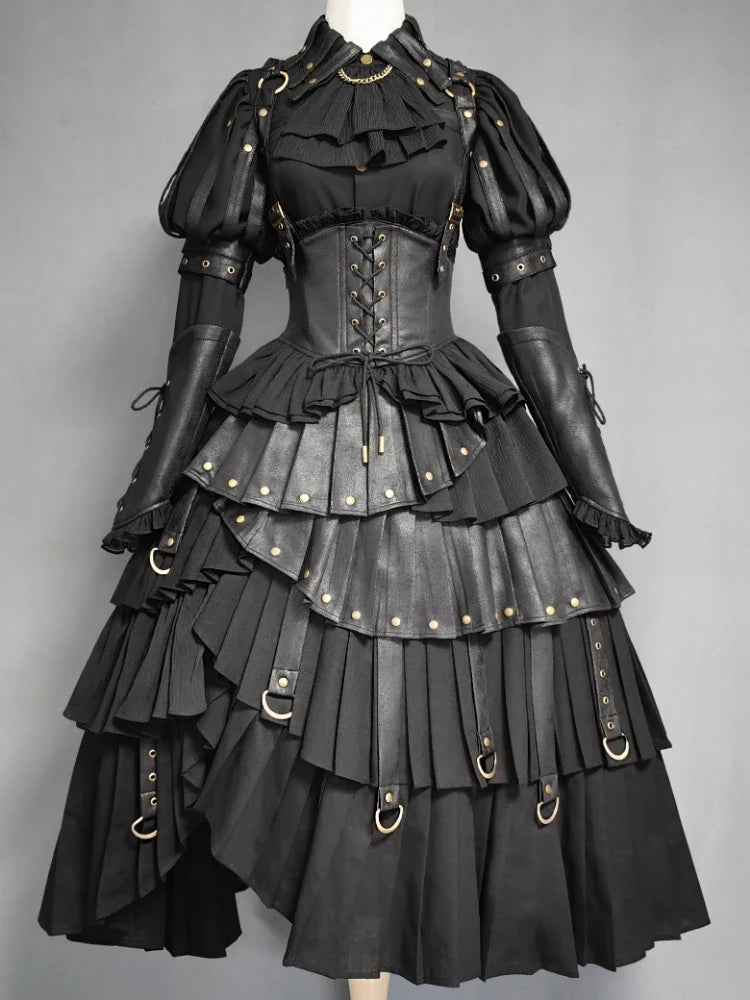 maoxiangshop - Black Fog Beloved Person- Gothic Shirt SK Black Gorgeous Bustier JSK Dress by Fox Trot