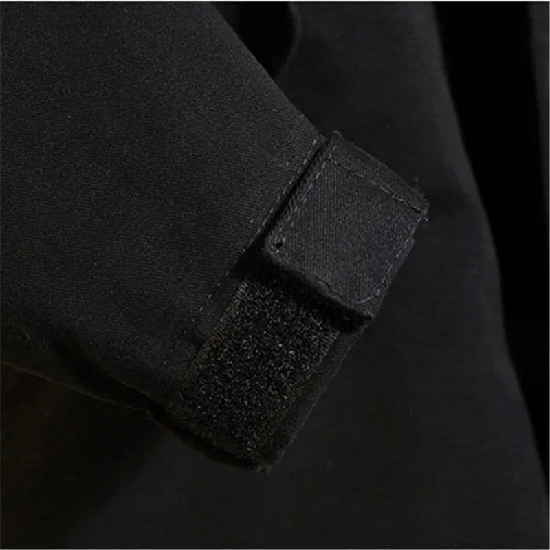 maoxiangshop Spring Men's Windbreaker New Hooded Zipper Jackets Cargo Trench Coat Mens Casual Autumn Fashion Streetwear Cotton Jacket