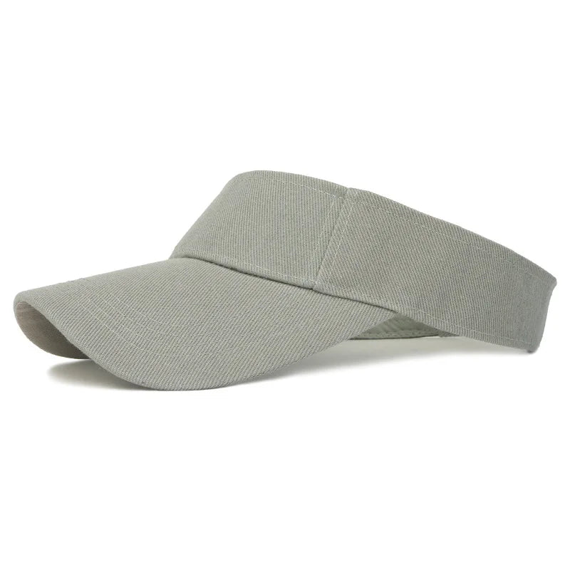 maoxiangshop Summer Sun Hats Men Women Cotton Adjustable Visor UV Protection Top Empty Solid Sport Tennis Golf Running Sunscreen Baseball Cap