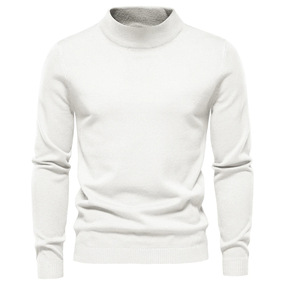 maoxiangshop New Winter Turtleneck Thick Mens Sweaters Casual Turtle Neck Solid Color Quality Warm Slim Turtleneck Sweaters Pullover Men