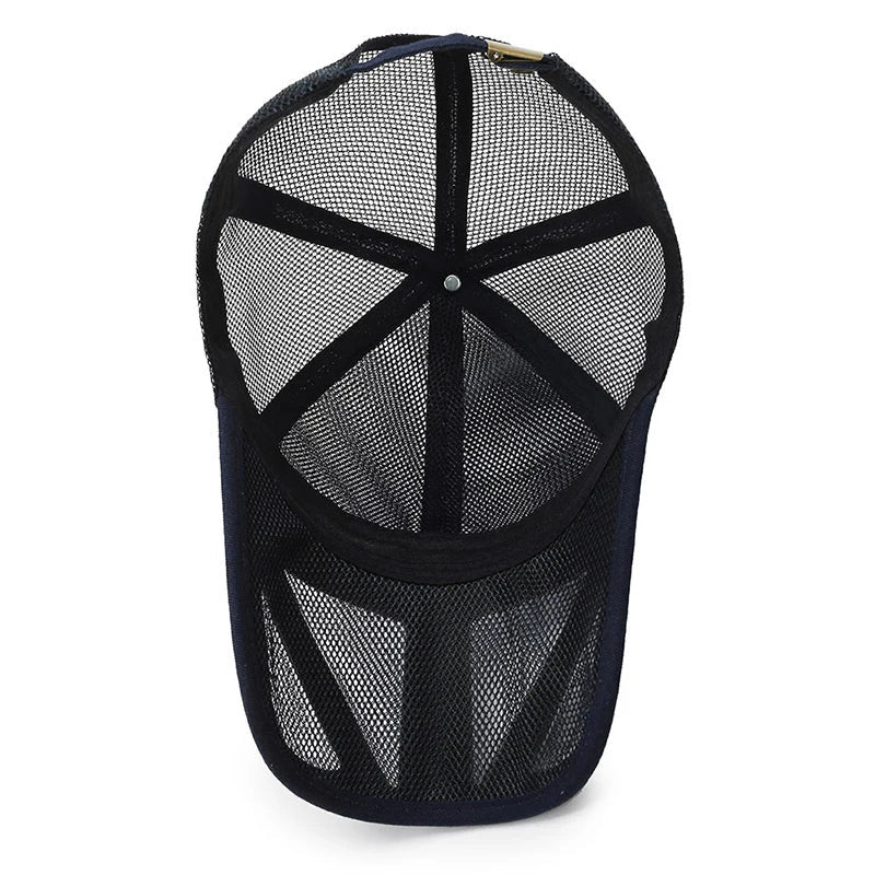 maoxiangshop Summer Full Mesh Baseball Cap Unisex Trucker Cap Trucker Caps Men Fishing Hat Quick Dry Golf Running Hat Adjustable Snapback Hat