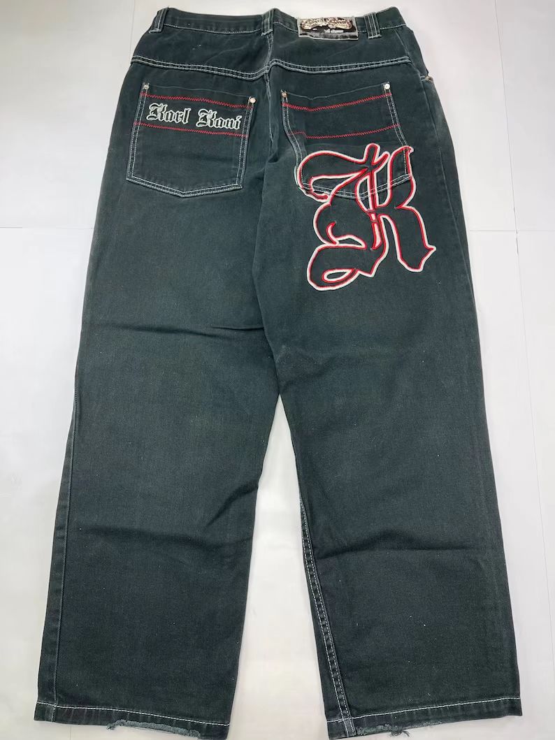 Retro Butterfly Print Y2K Denim 2021 New Straight Leg Jeans high Waisted Grunge Vintage Cargo Trousers Harajuku Fashion Pants