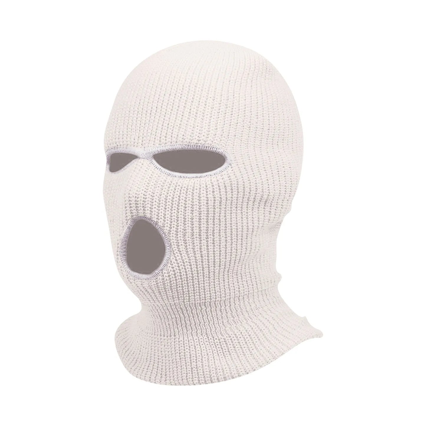 maoxiangshop Winter men's face mask, warm hood, sports scarf, skiing hat, three hole wool hat, outdoor cycling knitted pullover hat