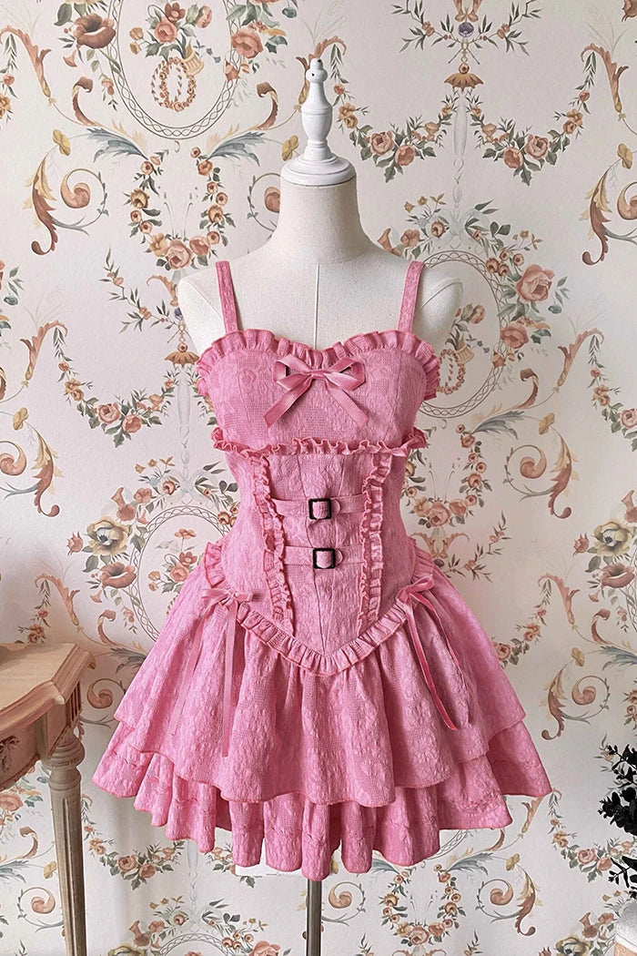 maoxiangshop - Lolita Hunter Dark Gothic Waist Slimming Halter Dress