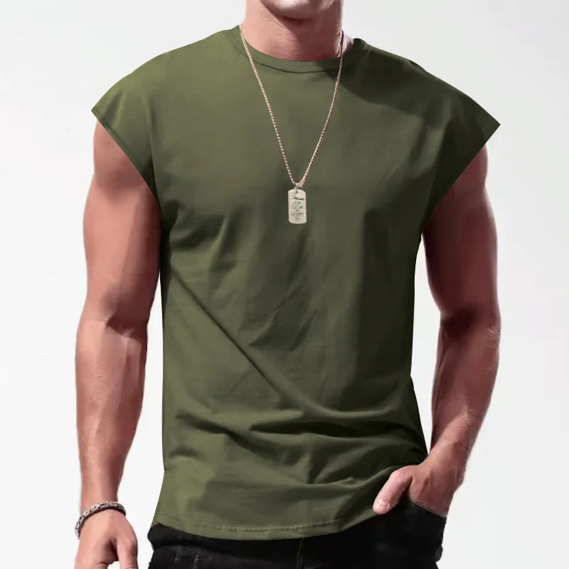 maoxiangshop Summer Men's Mesh Gym Vest Quick Dry Loose Fitness Exercise Wide shoulder Sports Sleeveless Shirt Bodybuilding Tank Top