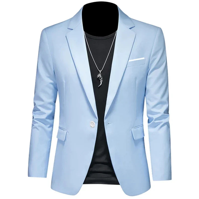 maoxiangshop 2024 Fashion New Men's Casual Business Slim Fit Formal Dress Blazers Jacket Suit Coat