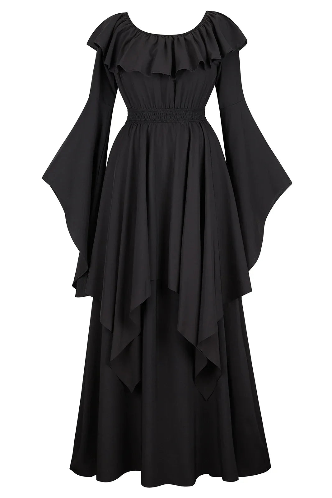 maoxiangshop - Women Irish Costumes Medieval Peasant Dress Long Sleeve Renaissance Dresses Halloween Cosplay Costumes Masquerad Party Outfits