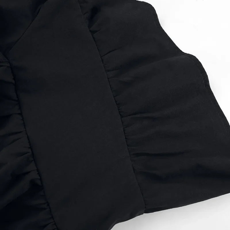maoxiangshop - Black Mini Skirt Women Korean Fashion High Waist A-line Cute Sexy Layered Ruffles Skirt Shorts Summer Streetwear Casual