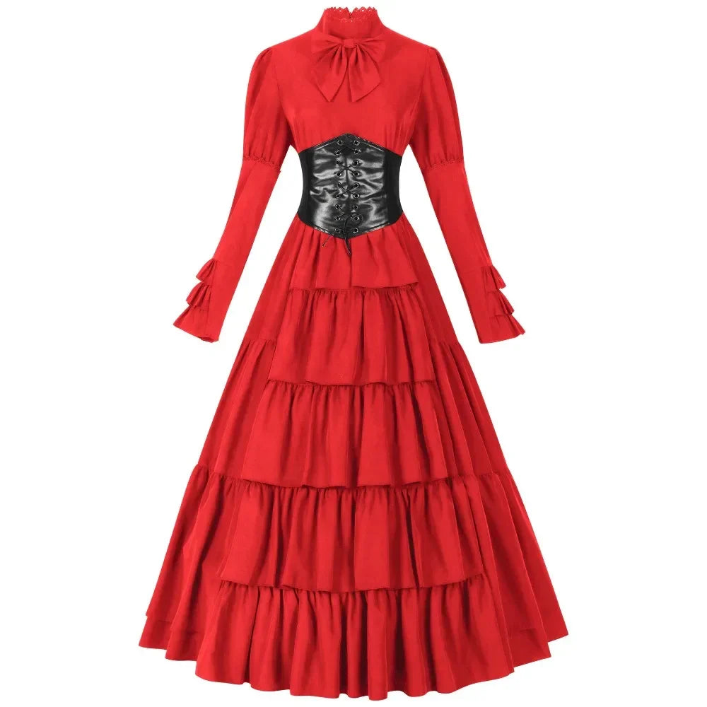 maoxiangshop - 2024 New Fashion Cosplay Medieval Women's Clothing Renaissance Women's Clothing Irish Long Dress