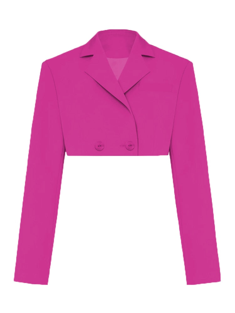 Taruxy Fall Women Blazer Suit Two Piece Sets Turn-down Collar Blazers Tops And Pleated Skirts Femme High Street Y2K Outfits