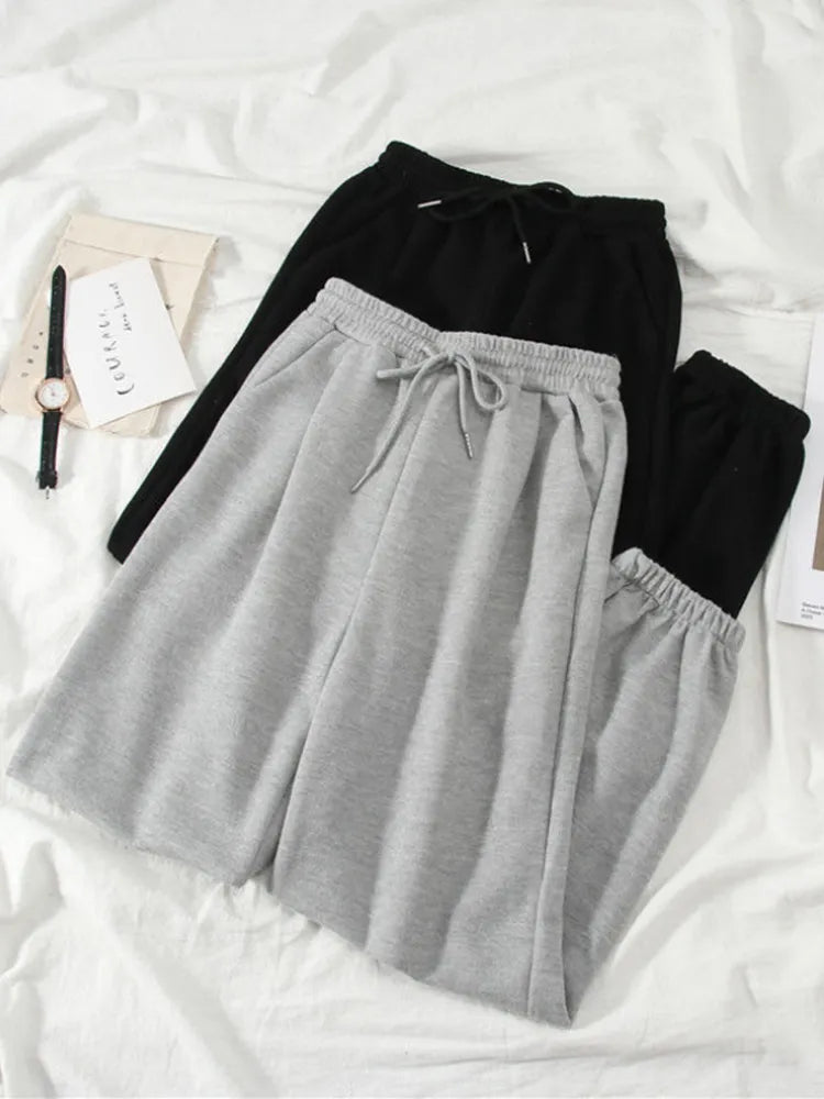 JMPRS Gray women Sweatpants Autumn New Baggy Fashion Oversize Sports Pants Black winter thick Joggers Streetwear Trousers