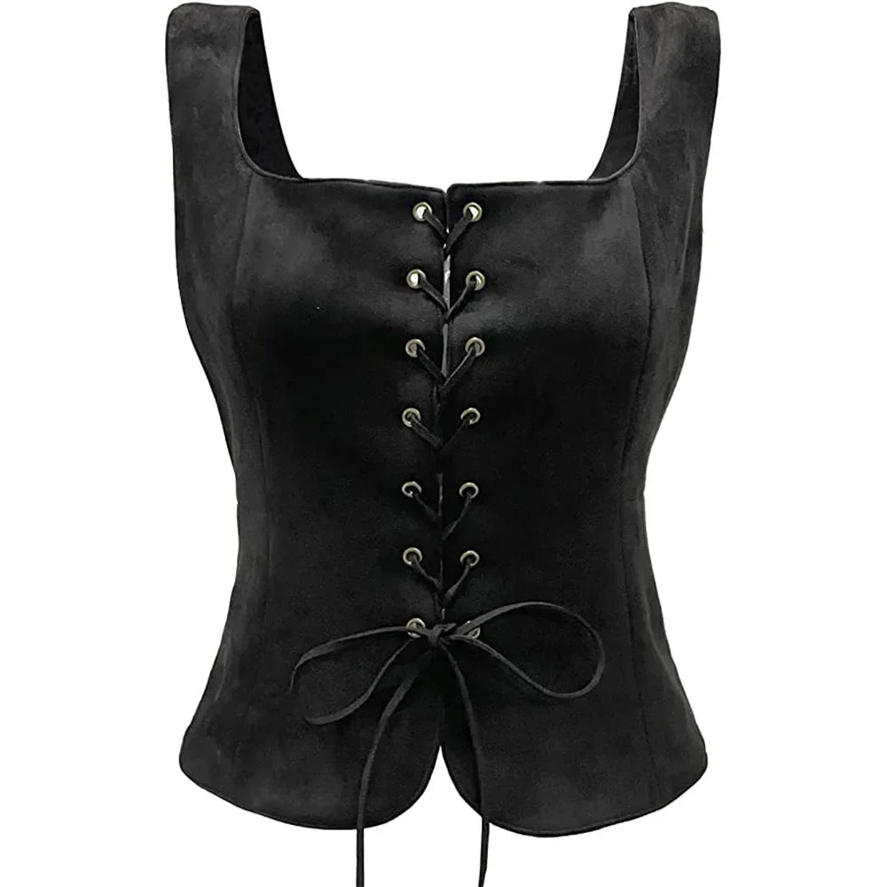 maoxiangshop - 2024 Medieval Viking Pirate Costume Renaissance Anime Cosplay New Suede Waistcoat Cos Costume Halloween Costumes for Man