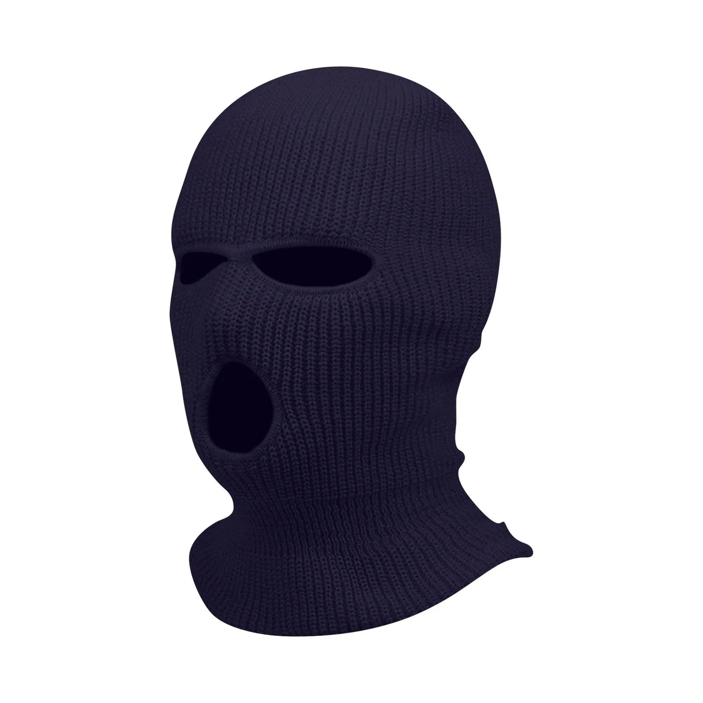 maoxiangshop Winter men's face mask, warm hood, sports scarf, skiing hat, three hole wool hat, outdoor cycling knitted pullover hat