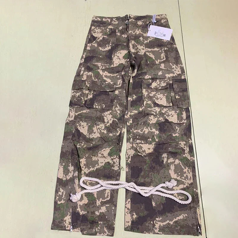 Camouflage Cargo Pants Men Oversize Camo Trousers Male Loose Casual Vintage Streetwear Hip Hop Safari Style