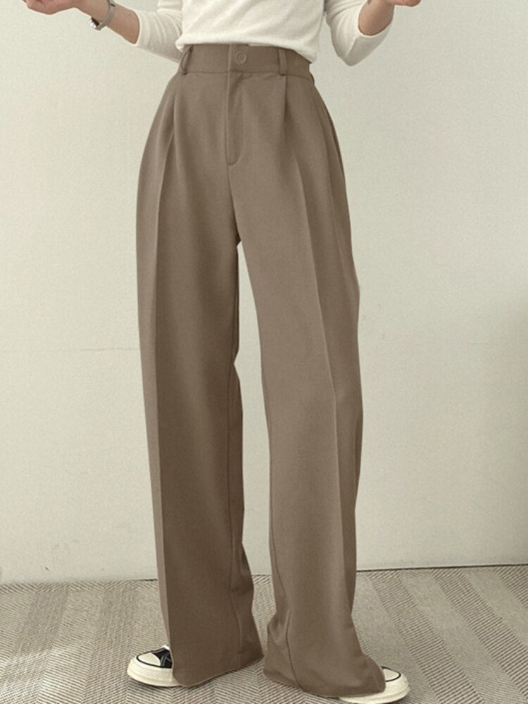 maoxiangshopWomen Suit Jacket Trousers Set Full Sleeve Single Breasted Pants Solid Elegant Suit Commuter Coat Autumn Winter Clothing