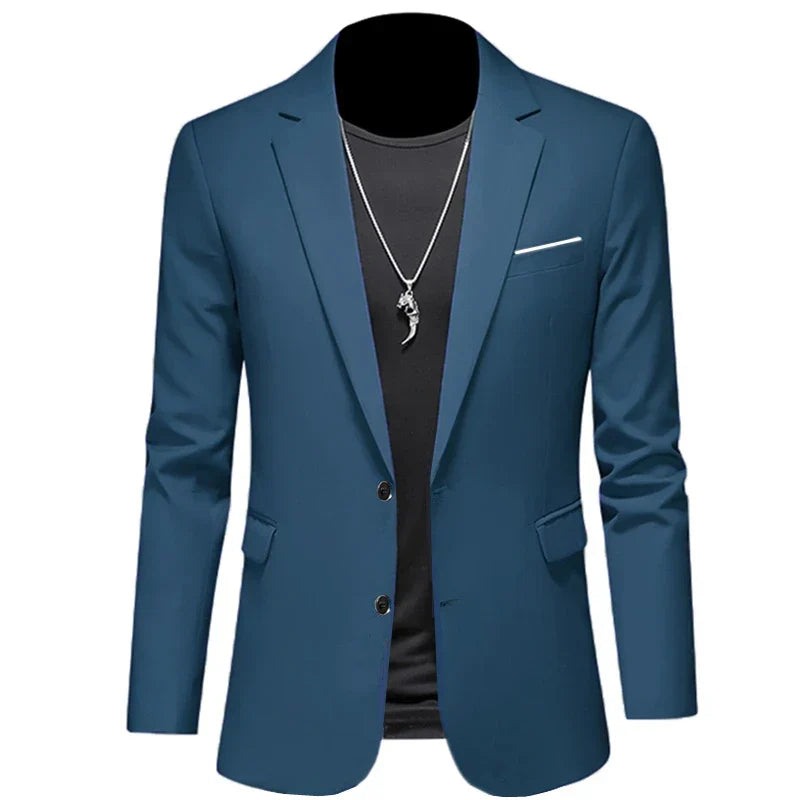 maoxiangshop 2024 Fashion New Men's Casual Business Slim Fit Formal Dress Blazers Jacket Suit Coat
