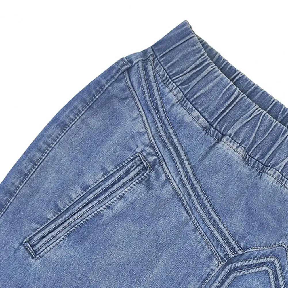 maoxiangshop Oversize Fashion Street Skirt Summer A Line Denim Skirt Women Autumn Sun Skirt Casual Solid High Waist Women's Long Skirt