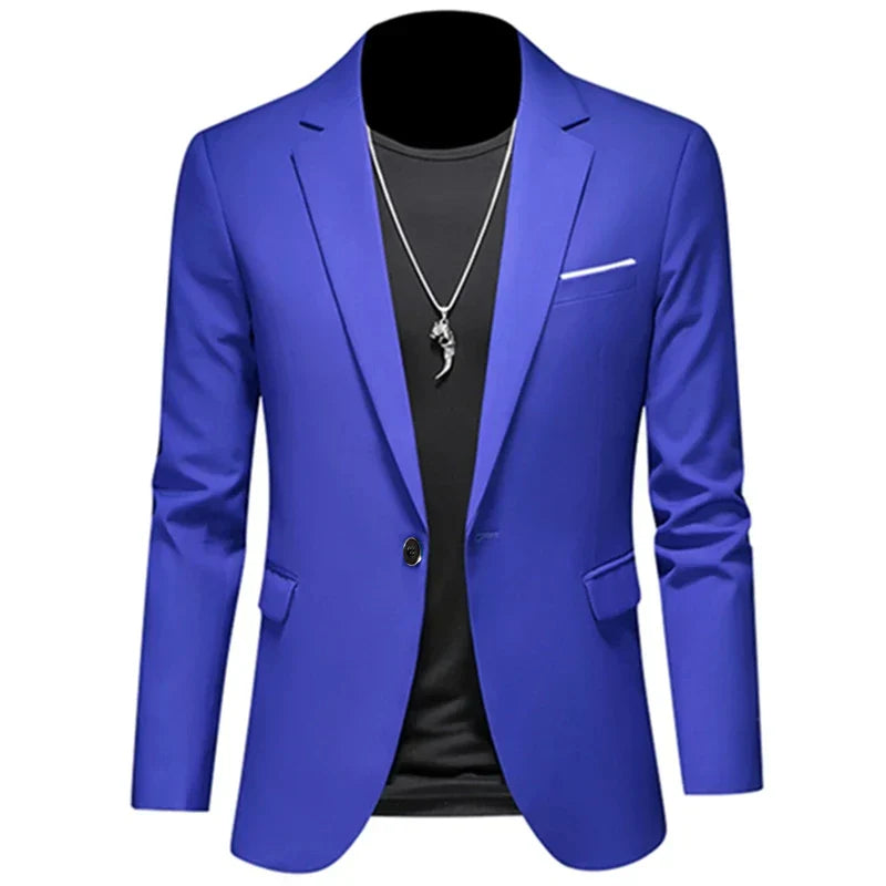 maoxiangshop 2024 Fashion New Men's Casual Business Slim Fit Formal Dress Blazers Jacket Suit Coat