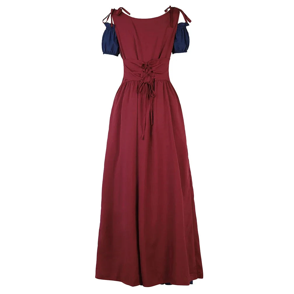 maoxiangshop - Renaissance Dress for Women Irish Medieval Dresses Victorian Female Costumes Halloween Cosplay Costume Masquerade Party Outfits